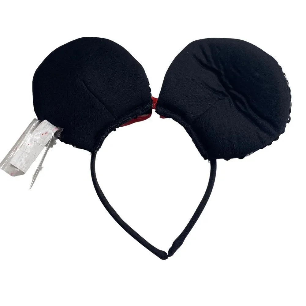 Disney Minnie Mouse Polka Dot Dress and Matching Sequined Mouse Ears L (10-12) - Picture 7 of 10